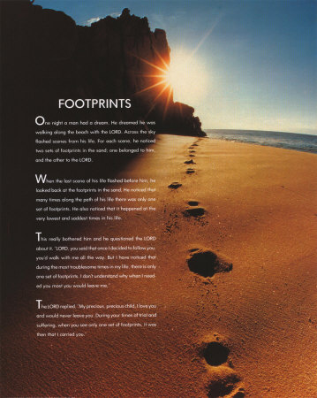 footprints in the sand poem | Sopho Nyono
