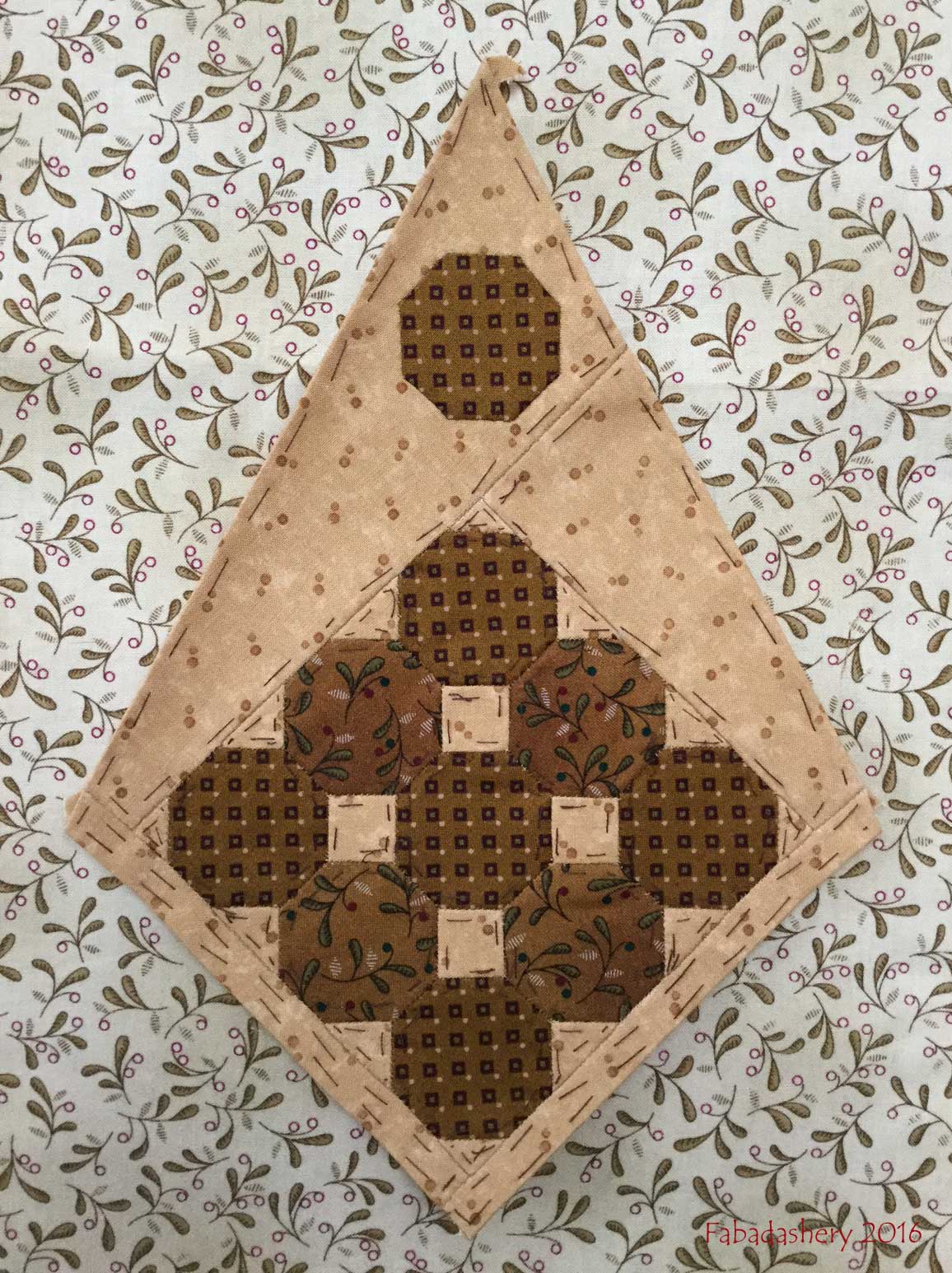 Fabadashery Dear Jane Quilt Corner Block TLC Sadie Rose