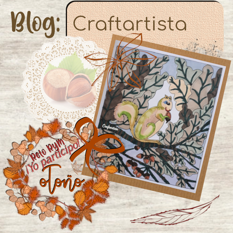 dibujo ardilla y bellota