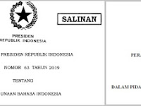Perpres Nomor 63 Tahun 2019 tentang Penggunaan Bahasa Indonesia