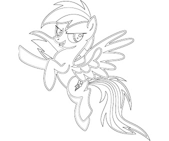 #4 Rainbow Dash Coloring Page