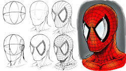 marvel draw step spiderman spider drawing comic characters comics mask tutorial sketch robertmarzullo drawings deviantart easy head simple face steps
