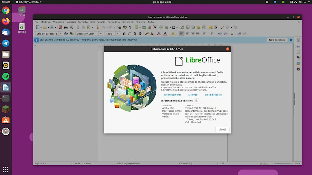 Installare LibreOffice 7 da PPA su Ubuntu 20.04 LTS e derivate