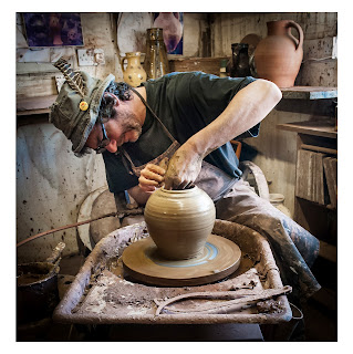 Potter in his studio, Doug Fitch