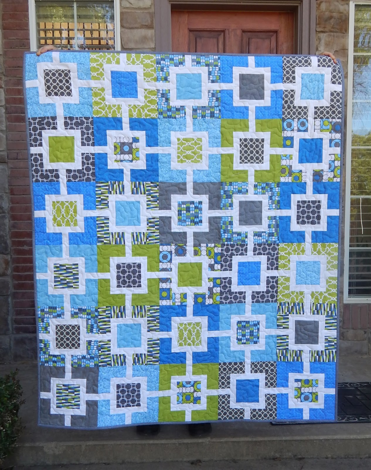The Fleming's Nine Geo Garden Fence Quilt
