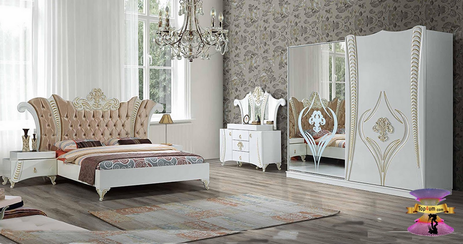 أحدث أشكال غرف النوم التركية بالدولاب والتسريحة أحدث أشكال غرف النوم التركية بالدولاب والتسريحة