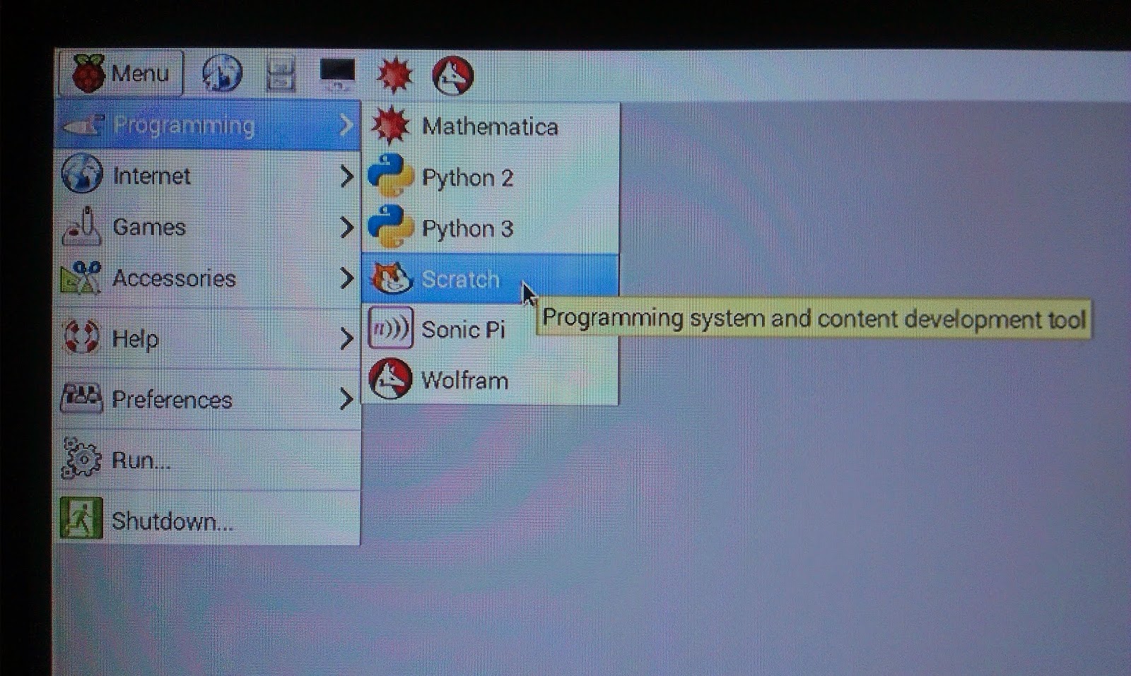 Study Raspberry Pi: Scratch - visual programming language