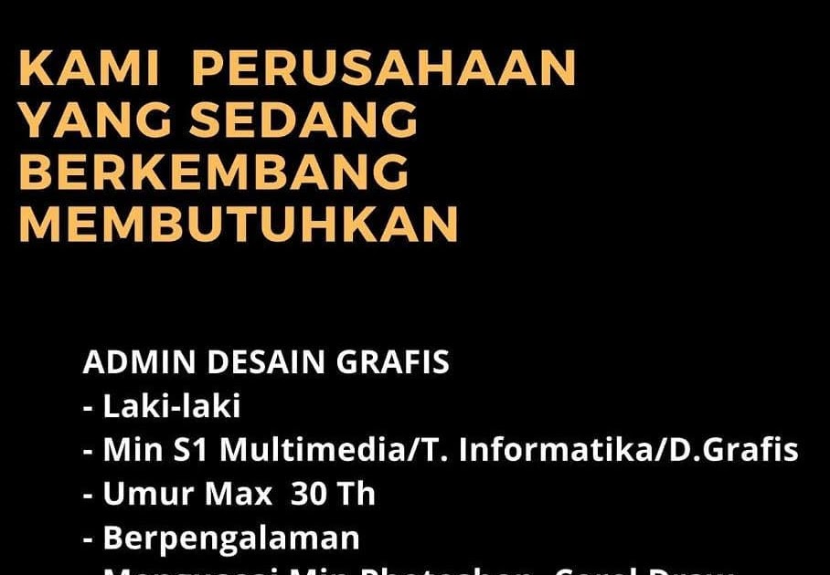 Lowongan Kerja Admin Desain Grafis Prioritas Group Karir Riau