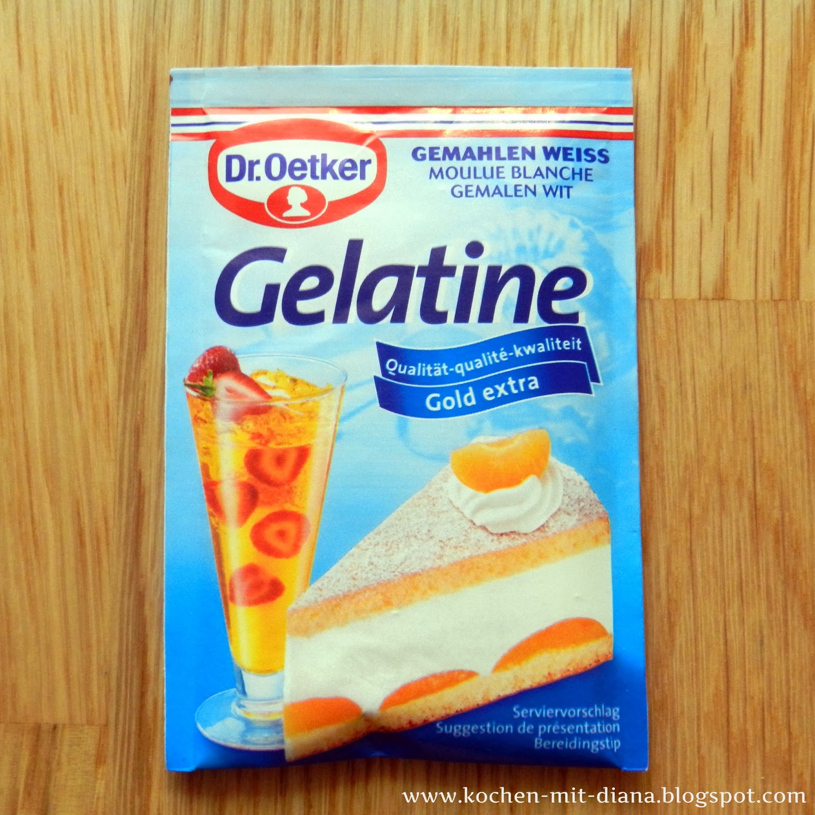 Über Gelatine (German only) Kochen mit Diana