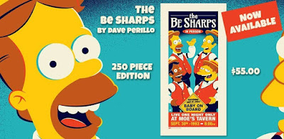 The Simpsons “The Be Sharps” Screen Print by Dave Perillo x Dark Ink Art