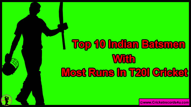 Top 10 Indian Batsmen With Most Runs In T20I Cricket - Cricket Records