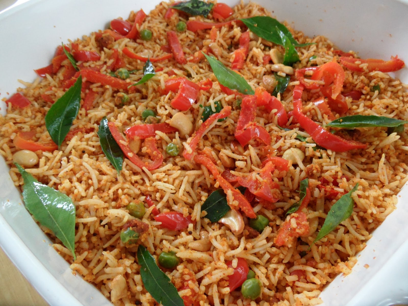 Asha's Kitchen Delights: Red Capsicum Rice