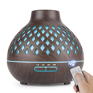 400ML diffusore di oli essenziali, Umidificatore elettrico ad ultrasuoni  con diffusore di aromi con telecomando