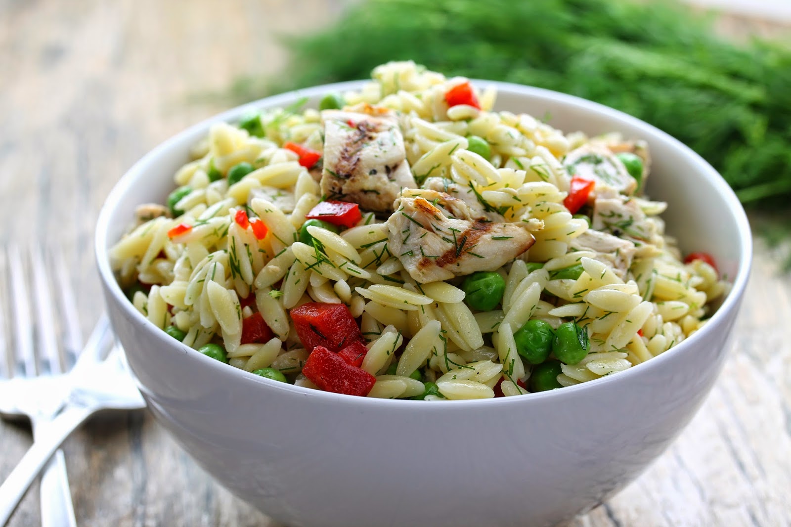 lemon dill chicken orzo pasta salad