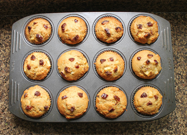 Sweet ripe Medjool dates and tart green apple combine in these apple and date muffins to make a deliciously nutritious breakfast or snack.