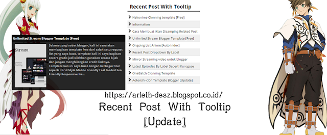 Widget Recent Post With Tooltip [Update]
