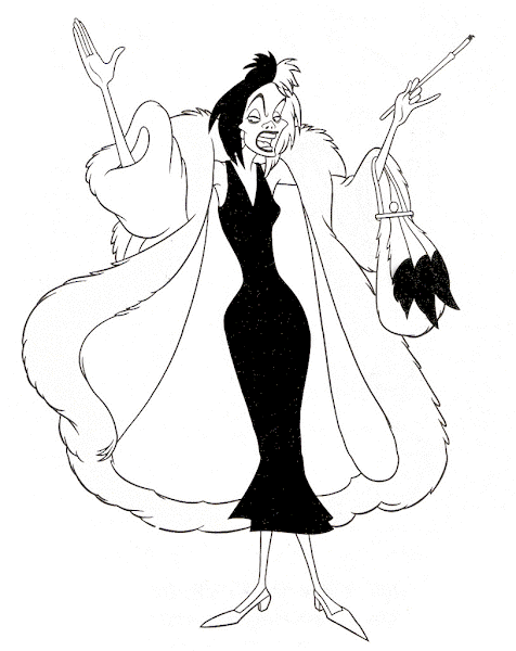 48+ great photos Cruella De Vil Coloring Pages - Cruella Deville 101