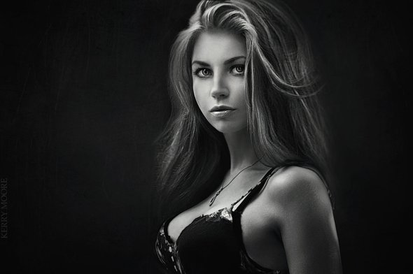 Kerry Moore 500px arte fotografia mulheres modelos russas fashion beleza preto e branco