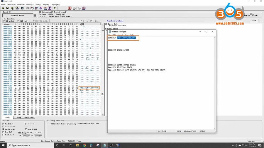 Nissan Used PCM Programming Bench Connection - Auto Diagnostic Tool ...