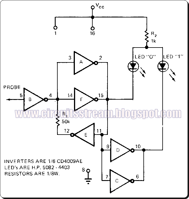 Cmos Universal Logic Probe Circuit Diagram