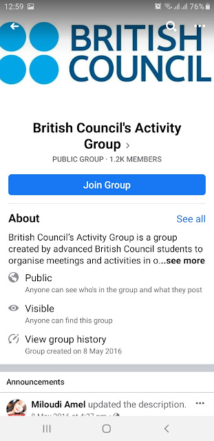 Facebook Group British Council's Activity Group