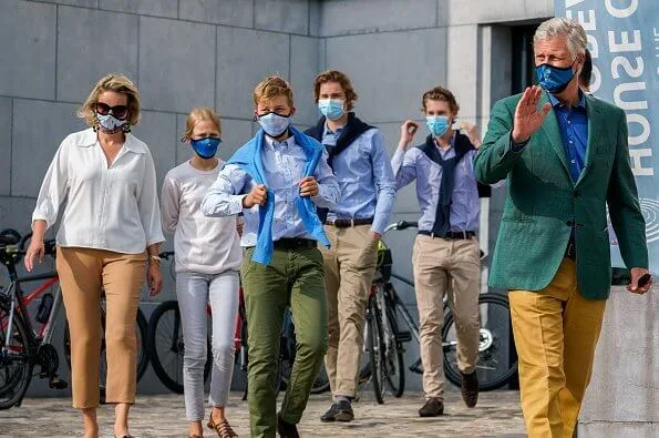 Queen Mathilde, Prince Gabriel, Prince Emmanuel and Princess Eléonore also visited the House of European History