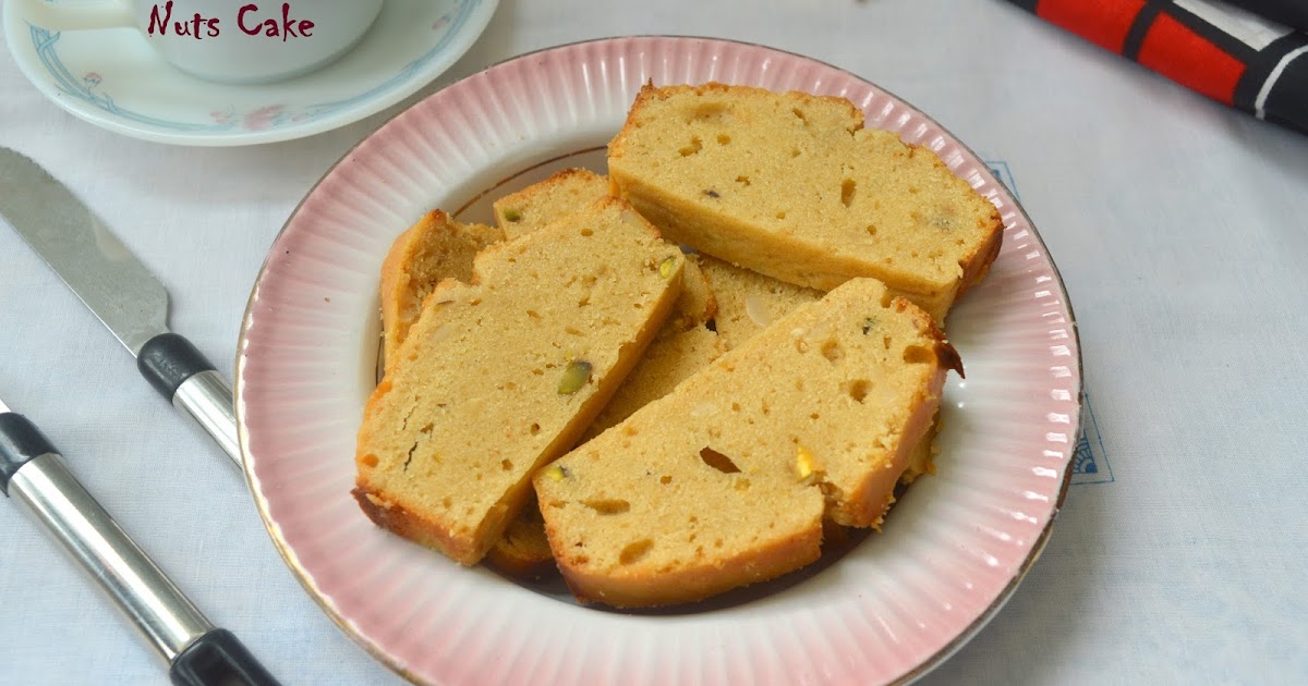 Eggless Whole Wheat Nuts Cake Cook with Sharmila