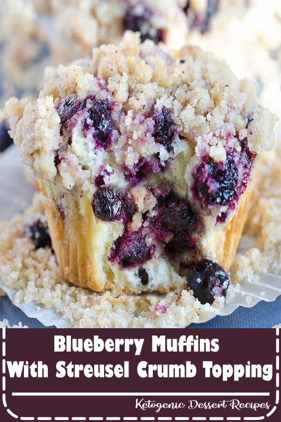 Jumbo blueberry muffins with streusel topping hetyhire