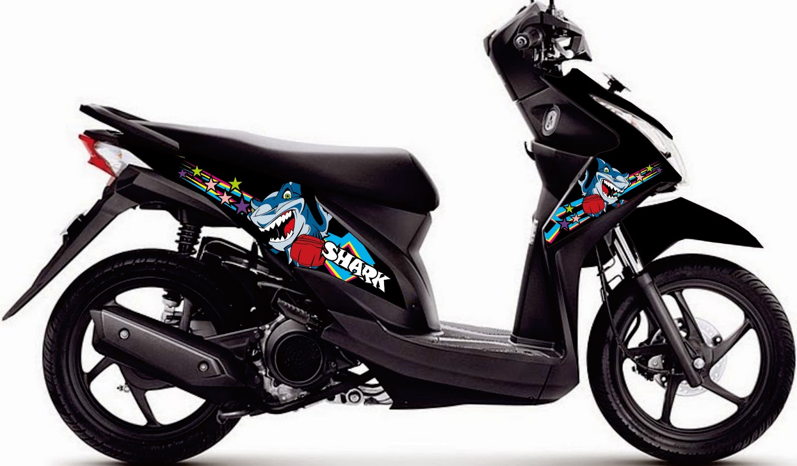 Sticker Decal Motor: Honda Beat Fi shark
