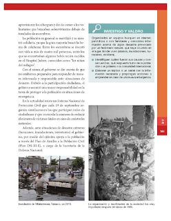 Temas para analizar y reflexionar. La solidaridad de los mexicanos ante situación de desastre - Historia Bloque 5to 2014-2015 