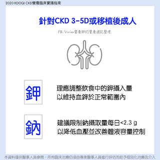 【中文懶人包】2020 KDOQI CKD營養臨床實踐指南