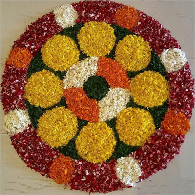 Easy Onam Athapookalam Rangoli Design