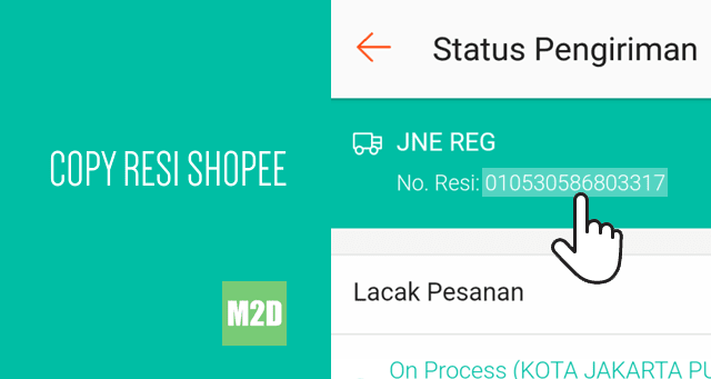 Cara cek resi shopee