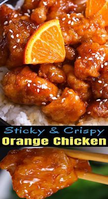 Sticky and Crispy Chinese Orange Chicken - FOODS RECIPE