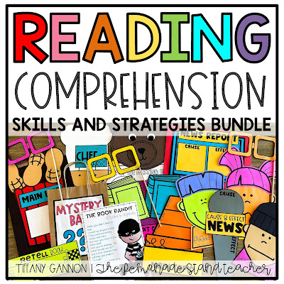 Reading comprehension anchor charts, posters, activities, graphic organizers, and crafts!