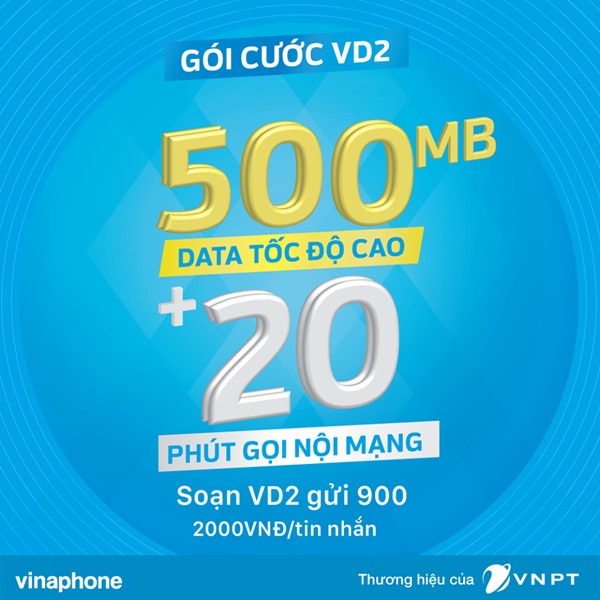 Dang ky goi cuoc VD2 cua Vinaphone