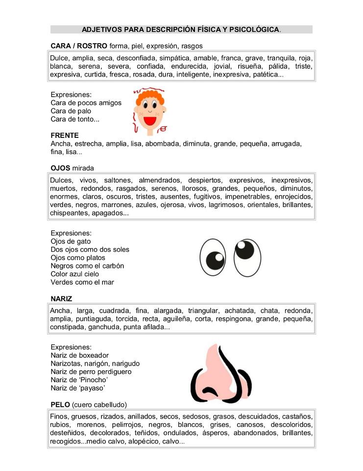 Descripción Física y psicológica Descripción Física y psicológica