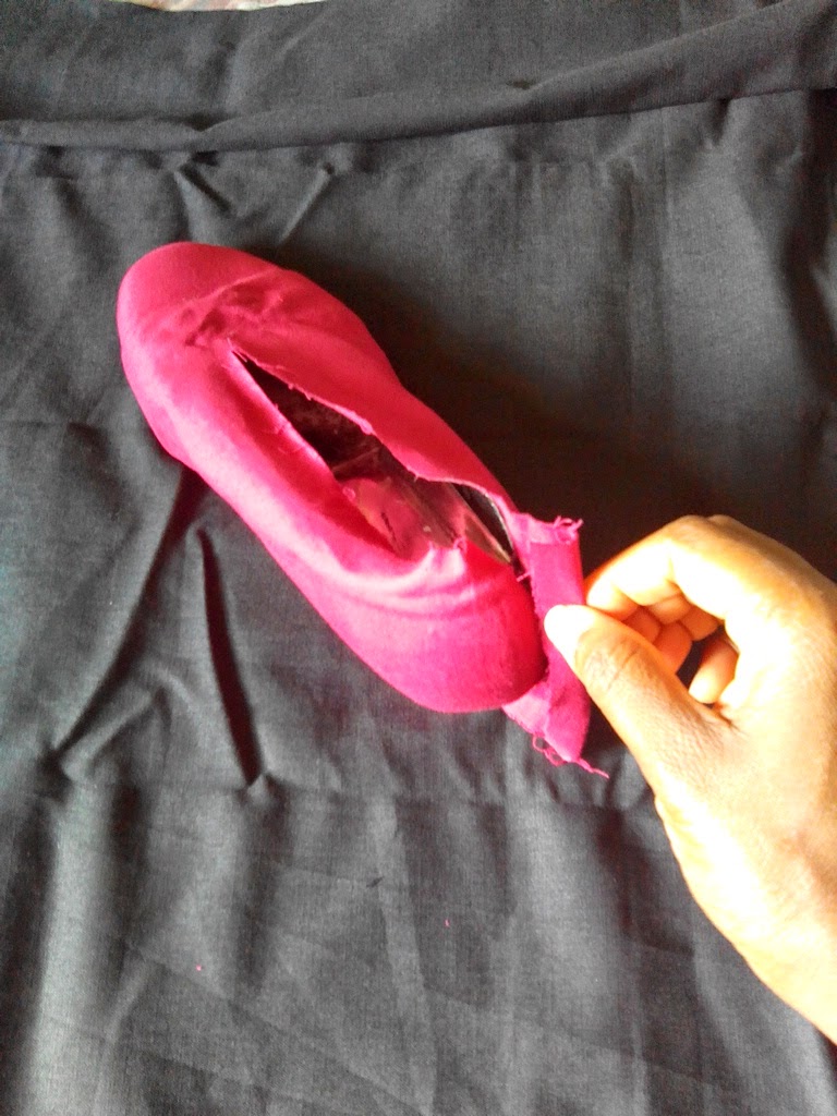 JCGankara Crafts and Skills How to cover your shoe with fabric or