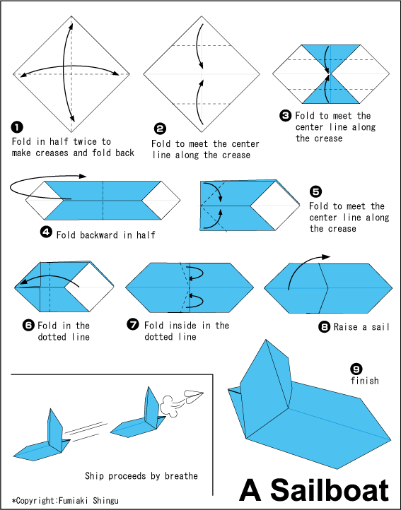 origami sailboat instructions printable