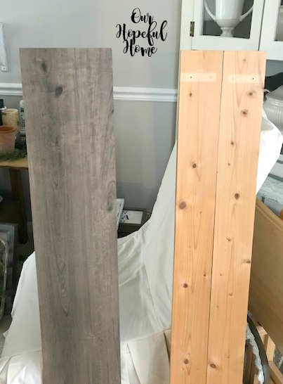 weathered gray shelf natural wood plank