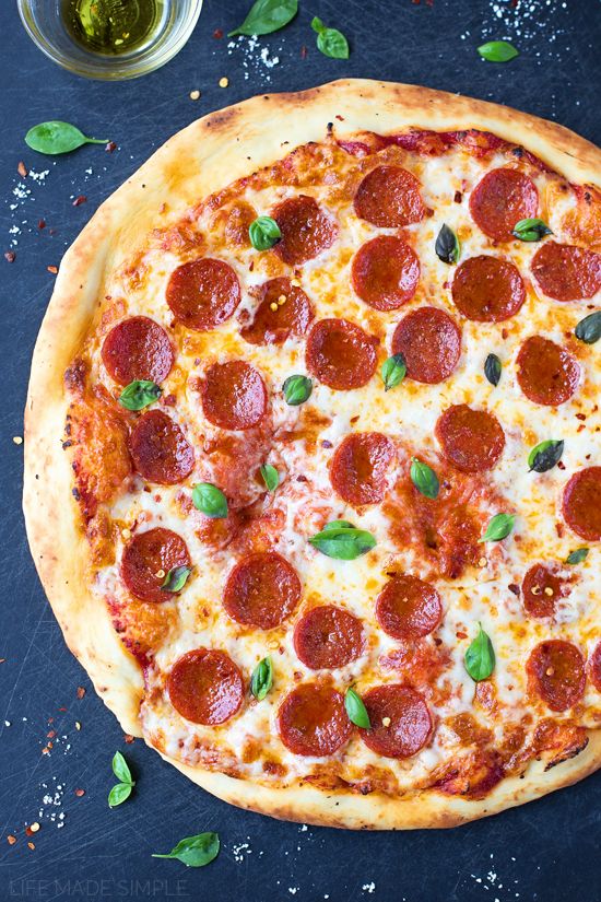 Homemade classic pepperoni pizza that tastes as good as your favorite pizza place! So good you'll be craving it 24/7!