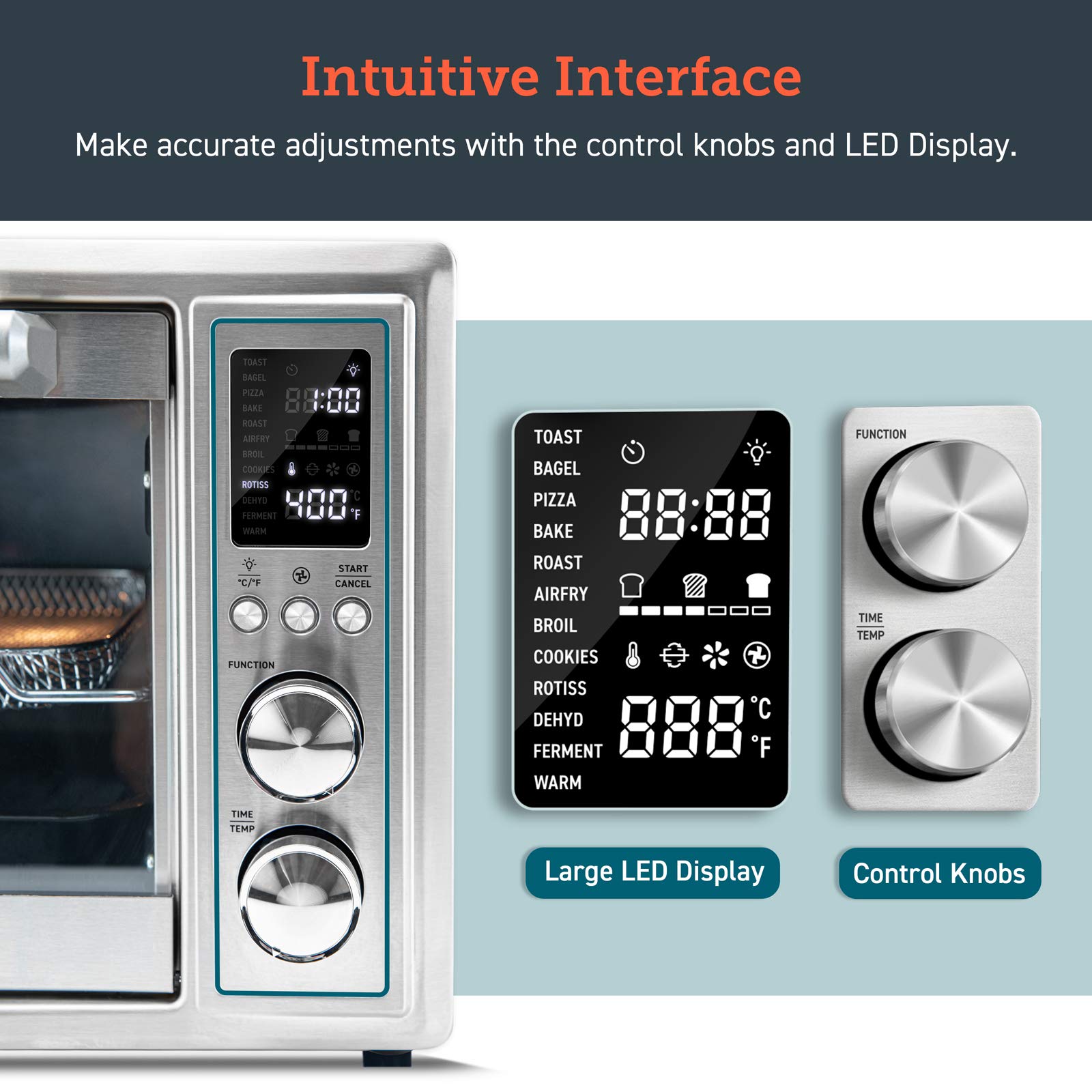 COSORI CO130AO Air Fryer Toaster Oven Combo 12in1 Countertop