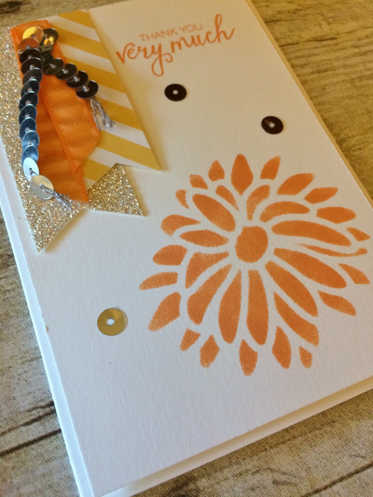 Kards by Kadie Stencil Card With DieCut Flower