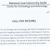 Call for Interns at National Law University, Delhi - last date 09/07/2019