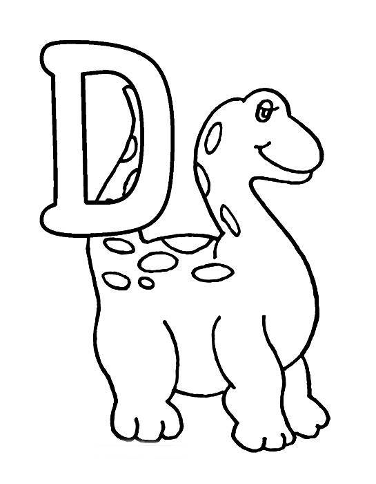 imagens letras do alfabeto letra D pintar Desenhos Preto e Branco letras do alfabeto letra D Colorir