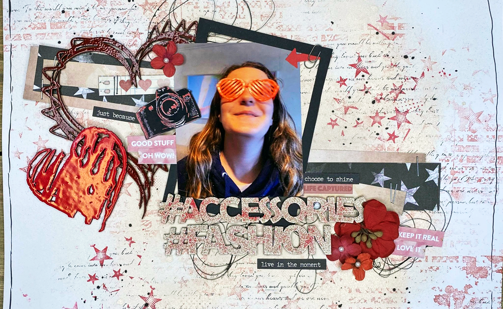 Fun Fashion Scrapbook Layout Nadine Carlier