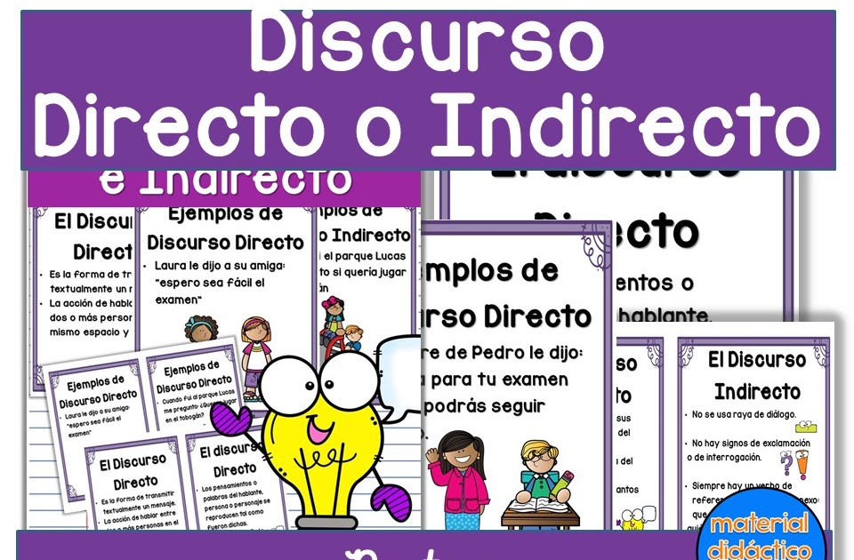Discurso Directo o Indirecto Material Didactico para tus clases