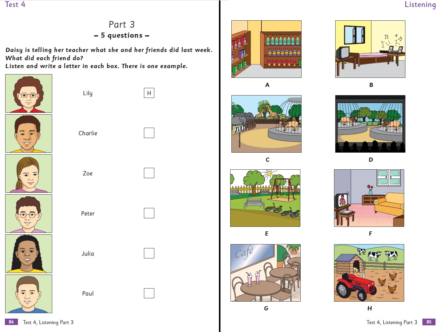 en Cuarto ACTIVITY N°47 TRAINING FOR MOVERS EXAM