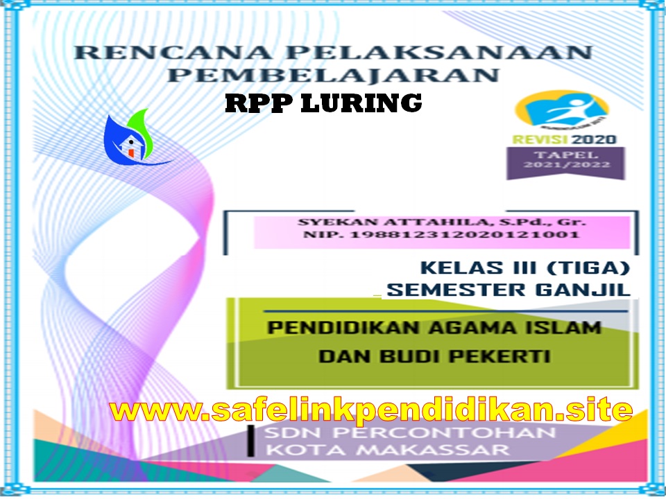 Contoh RPP Luring 1 Lembar PAI Dan BP Kelas 2