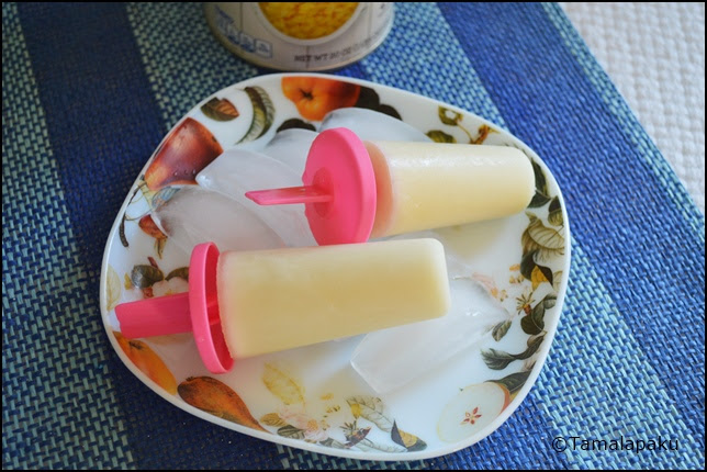 Pineapple Coconut Milk Posicles